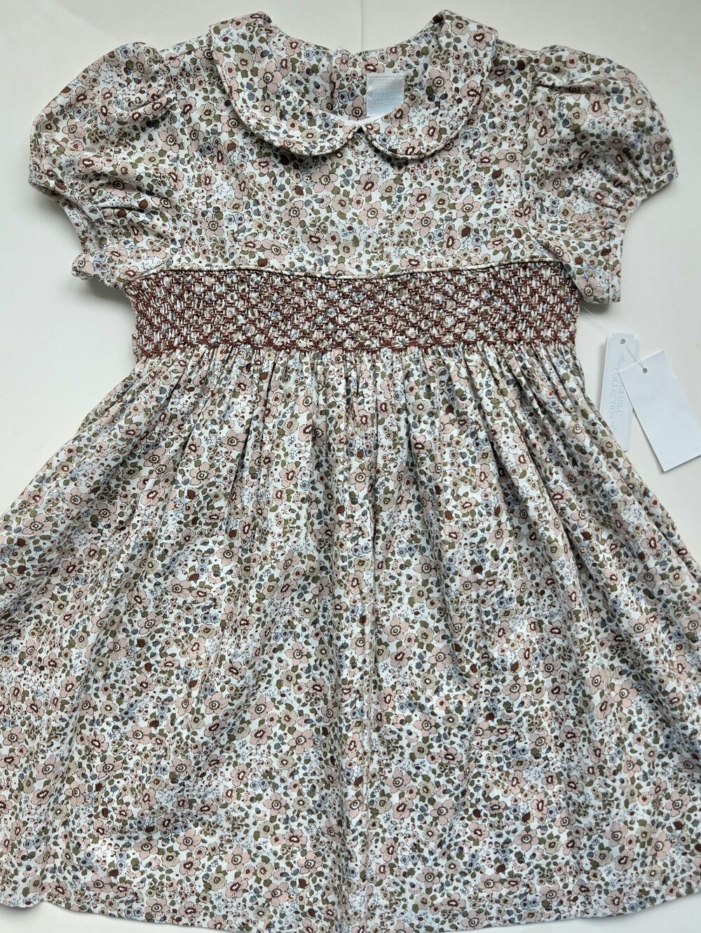 Edgehill Collection Pink Floral Smocked Dress